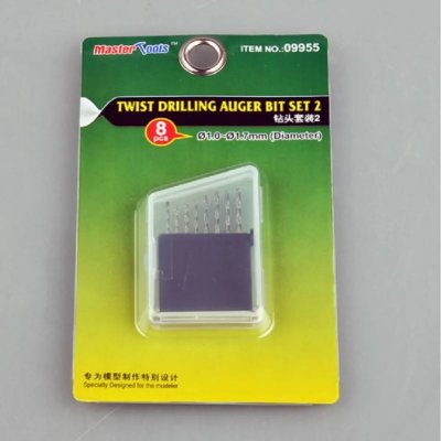 TRUMPETER Twist forage Auger Bit Set 2 &laquo; (1,0 &agrave; 1,7 mm 8 pi&egrave;ces ea)