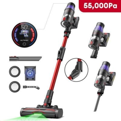 ULTENIC U12 VESLA - Aspirateur balai sans fil - 30000 Pa - 4 vitesses - Autonomie de 45min - Gris