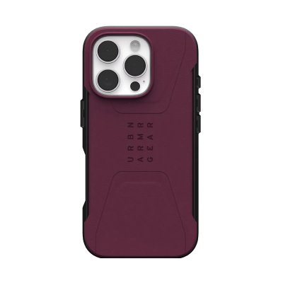 UAG Coque Civilian MagSafe iPhone 16 Pro - Bordeaux