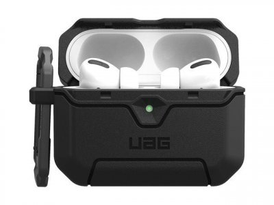 URBAN ARMOR GEAR UAG Coque Plasma pour Boitier AirPods Pro 3 2025 avec Mousqueton Noir