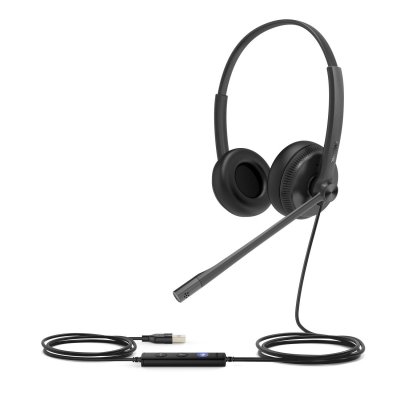 YEALINK UH34 Dual Teams - Micro-casque - sur-oreille - filaire - USB - noir