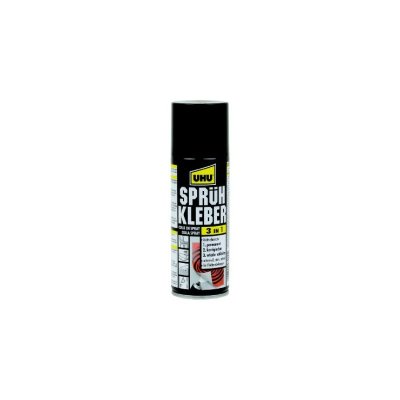 UHU - colle a&eacute;rosol 3 en 1, d&eacute;collable, bo&icirc;te de 200 ml, pour 48900