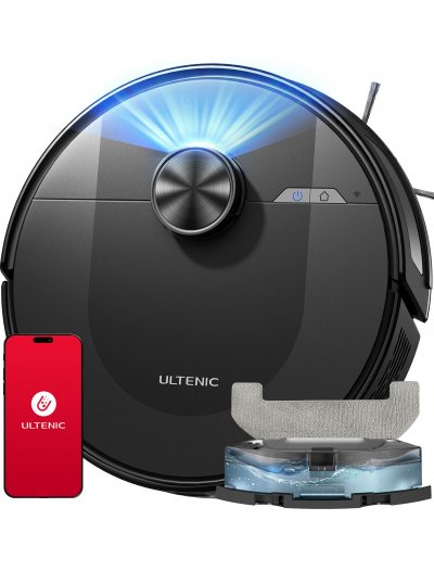 ULTENIC  - D1O - Aspirateur robot laveur - Navigation de lds - 120 mins d'Autonomie - 4000Pa