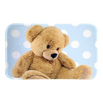 Ultra doux teddy bleu 70 x 95 cm fabriqu&eacute; en europe tapis pour enfants chambre par house of kids 