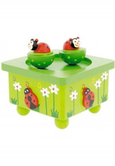ULYSSE  Couleurs d'enfance - 3875 - Jouet de Premier Age - Boite &agrave; Musique Coccinelle Feuille