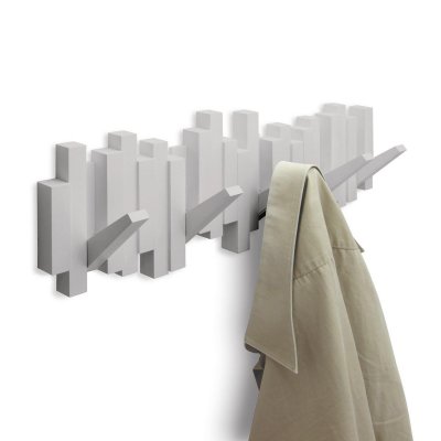 Umbra - Multi Hook Porte-manteau mural, gris