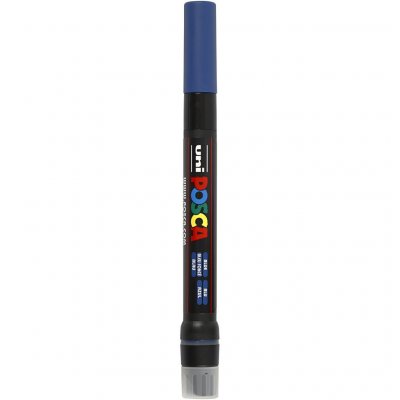 FABER CASTELL UNI-BALL Marqueur pinceau Brush POSCA PCF350 1-10mm Bleu Fonc&eacute;