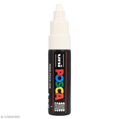 POSCA Uni-Ball Marqueur Pointe Large Conique Pc7m Bl Blanc