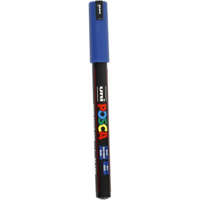 POSCA UNI-BALL Marqueur Pte calibr&eacute;e extra-fine  PC1MR 0,7mm Bleu Fonc&eacute;