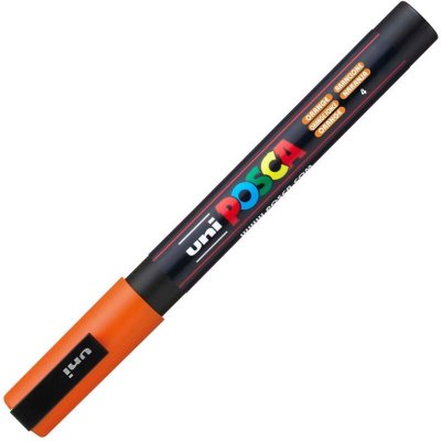 UNI BALL UNI-BALL Marqueur Pte conique fine POSCA PC3M 0,9 - 1,3mm Orange Fonc&eacute;