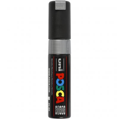 POSCA UNI-BALL Marqueur Pte large biseaut&eacute;e  PC8K 8mm Argent