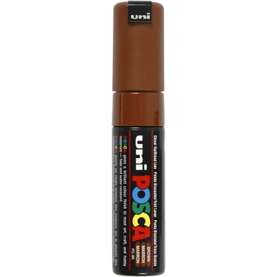 POSCA UNI-BALL Marqueur Pte large biseaut&eacute;e  PC8K 8mm Marron