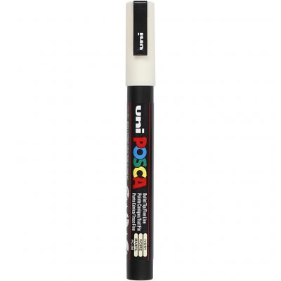 UNI BALL Uni-Ball Posca - 1 marqueur pointe fine conique ivoire