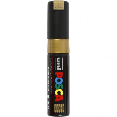 POSCA Uni-Ball  - Marqueur pointe large biseaut&eacute;e PC-8K Or