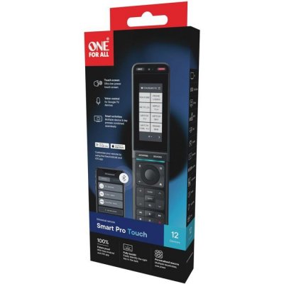 ONE FOR ALL Universelle 12-en-1 URC7985 Smart Control Pro Touch Gris et Noir