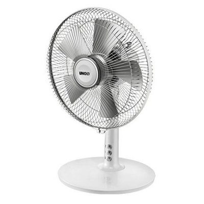 UNOLD  86810 Silverline Ventilateur de Table Argent/Blanc