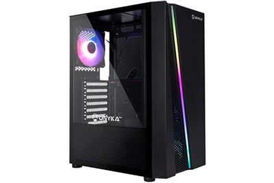 UNYKACH  Glayze Noir Bo&icirc;tier PC ATX RVB Verre Tremp&eacute; USB 3.0