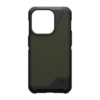 UAG Urban Armor Gear Metropolis LT MagSafe Coque arri&egrave;re Apple iPhone 15 Pro kevlar, olive