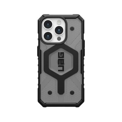 URBAN ARMOR GEAR  Pathfinder MagSafe Coque arri&egrave;re Apple iPhone 15 Pro gris transparent