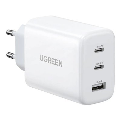 UGREEN USB-C Charger 65W USB C Charger (Power Supply) 3-Port PD Charger - Neuf