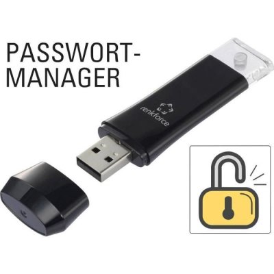 RENKFORCE USB Passwort-Manager Stick PM-01 - Nie mehr Passw&ouml;rter merken!