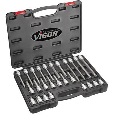 VIGOR V1918 denture multiple (XZN) Jeu de douilles-embouts 26 pi&egrave;ces 1/2 (12.5 mm)