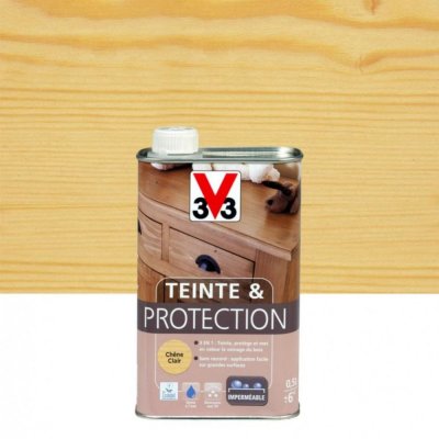 V33  Teinte & protection meubles et boiseries, Ch&ecirc;ne clair 0,5L