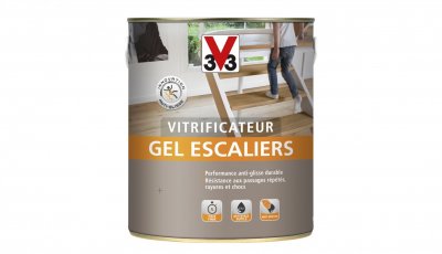 V33  - Vitrificateur Gel escaliers Incolore Satin 2,5L - Incolore