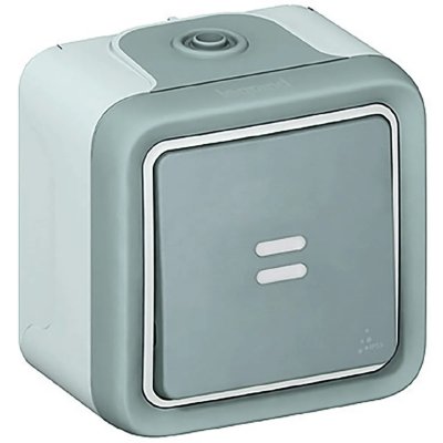 LEGRAND Va-et-vient T&eacute;moin Plexo Complet Ip55 Saillie Gris