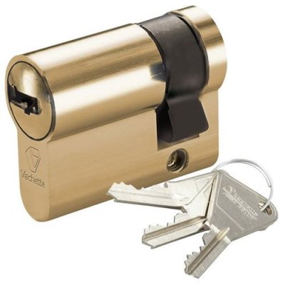 VACHETTE  - Demi cylindre laiton pour porte de garage 30x10