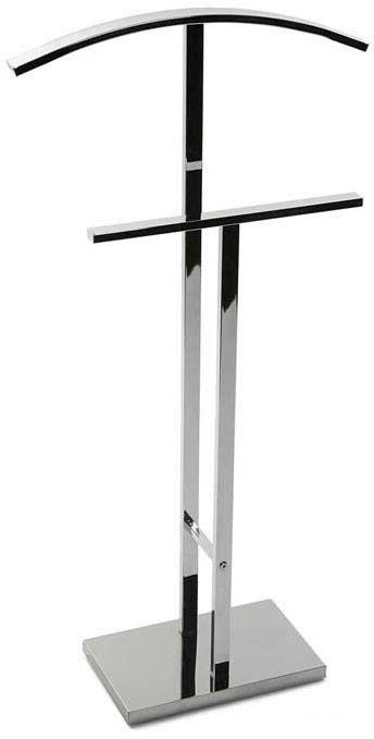 Valet de chambre acier chrom&eacute; double portant crom