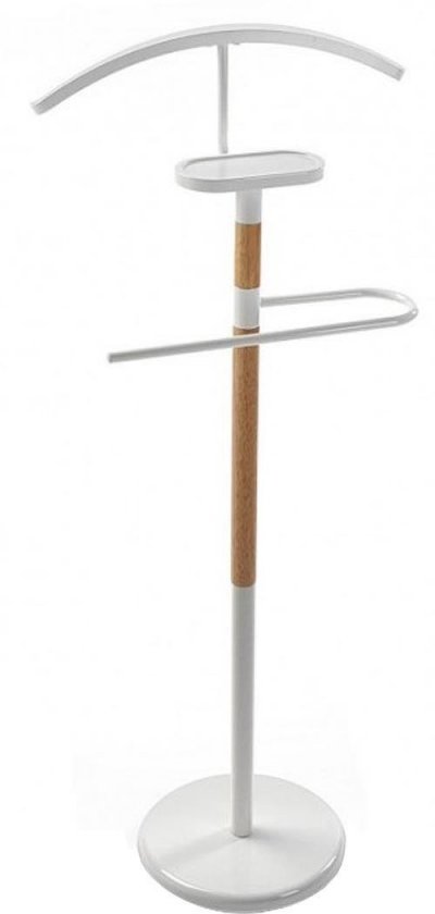 Valet de nuit bois clair et blanc chic 18790510