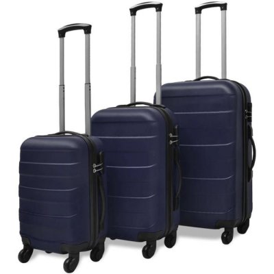 VIDAXL Valise rigide 3 pi&egrave;ces Bleu 