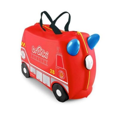 TRUNKI Valise  Frank le camion de pompier Rouge 18 L 4 roues