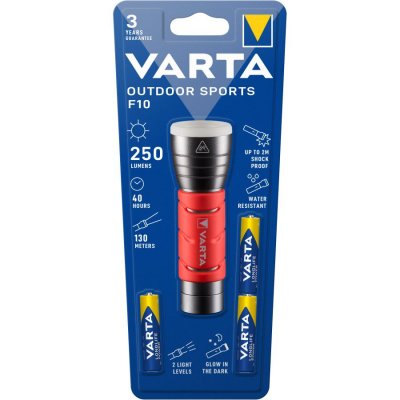 VARTA  17627101421 Noir, Rouge Lampe torche LED, Lampe de poche