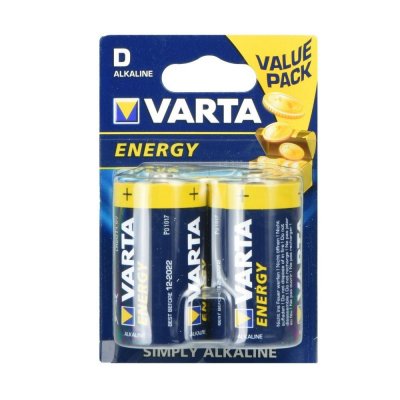 VARTA  Pack de 2 piles alcalines Energy D (LR20) 