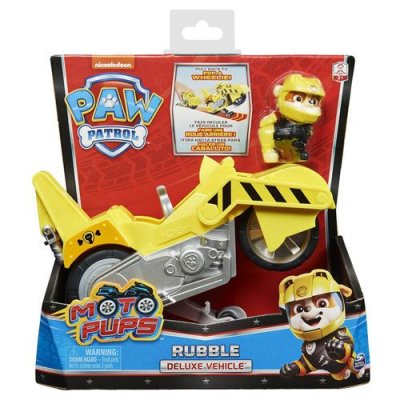PAT PATROUILLE V&eacute;hicule et Figurine Ruben  Moto Pups 