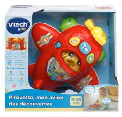 VTECH BABY V&eacute;hicule interactif Pirouette mon avion des d&eacute;couvertes 