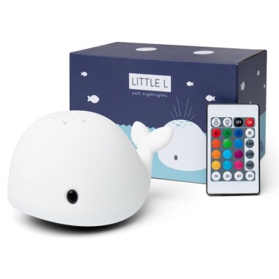 LITTLE L Veilleuse Baleine Avec T&eacute;l&eacute;commande Blanc