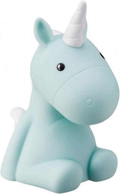  Veilleuse licorne LED bleue H17cm