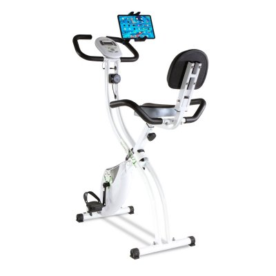 TECNOVITA V&eacute;lo d'appartement pliable Dossier. Back Fit + Support pour tablette/smartphone