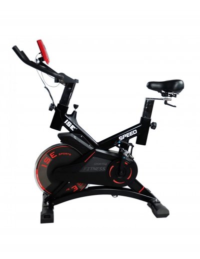ISE V&eacute;lo d'Appartement SY-7005-1- selle &agrave; 7 niveaux - Ecran LCD - Noir