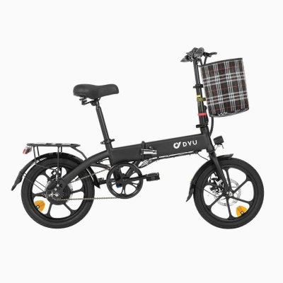 DYU V&eacute;lo &eacute;lectrique  a1f pro 16 pouces 25km/h - moteur 250w batterie 36v7.5ah freins &agrave; disque - noir