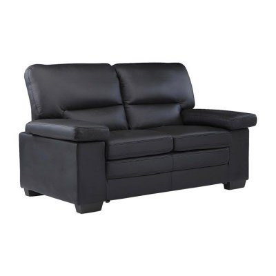 VENTE UNIQUE Vente-unique - Canap&eacute; 2 Places en Cuir de Buffle Mimas - Noir