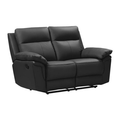 VENTE UNIQUE Vente-unique - Canap&eacute; 2 Places Relax en Cuir de Buffle PAKITA - Noir