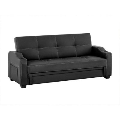 VENTE UNIQUE Vente-unique Canap&eacute; convertible clic clac en simili MIRELLA - Noir
