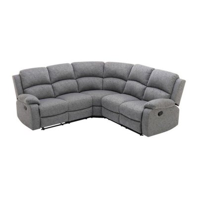 VENTE UNIQUE Vente-unique - Canap&eacute; d'angle Relax en Tissu Gris Clair RIETI
