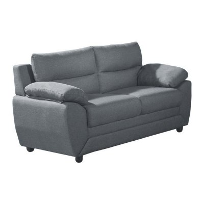VENTE UNIQUE Vente-unique.com - Canap&eacute; 2 places MANOA en tissu - Anthracite - Gris