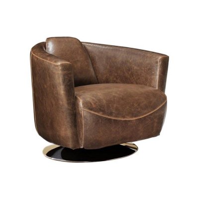 VENTE UNIQUE Vente-unique Fauteuil club 100% cuir vieilli FLORENTIN