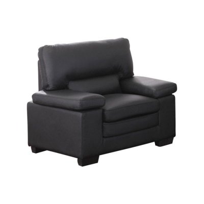 VENTE UNIQUE Vente-unique - Fauteuil en Cuir de Buffle Mimas - Noir